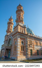 The Sunni Mosque or the Mukhtarov Mosque built in 1900 on the left bank of the Terek River by Azerbaijani oil industrialist and millionaire Murtuza Mukhtarov in Vladikavkaz, North Ossetia, Russia - Shutterstock ID 2223497293