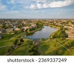 Sunny areial view of a beautiful community at Edmond, Oklahoma