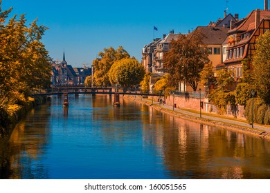 Sunny Autumn Day In Strasbourg France