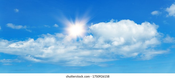 Sunny Background Blue Sky White Clouds Stock Photo 1750926158 ...