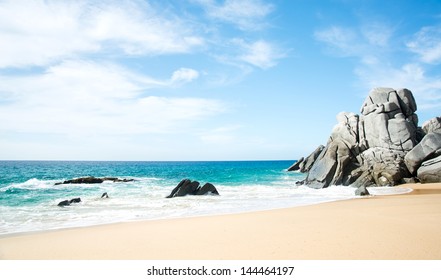 Sunny Beach Near Cabo San Lucas, Mexico