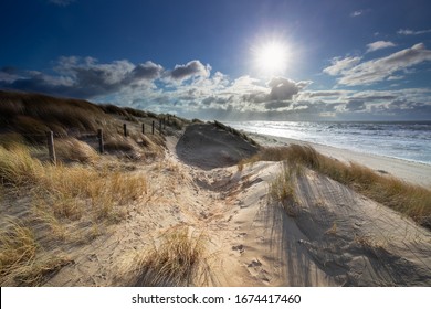 Sunny Beach At North Sea, Holland