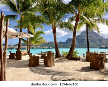 Sunny Bora Bora Beach Resort Bar Stock Photo Edit Now