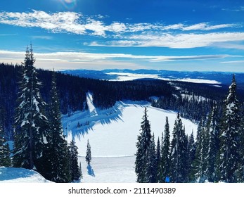 A Sunny Day Above The Clouds At Big White Ski Resort, Kelowna