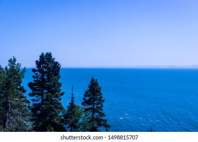 Sunny Day By The River St-Laurent Near La Malbaie. La Malbaie Is A Municipality In The Charlevoix-Est Regional County Municipality In The Province Of Quebec, Canada. 