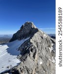 sunny day at the dachstein glacier