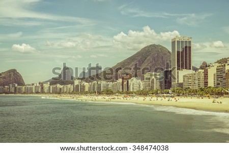 Similar – Image, Stock Photo Copacabana Brazil Beach