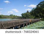 A sunny day on the Kandawgyi lake. Yangon, Myanmar