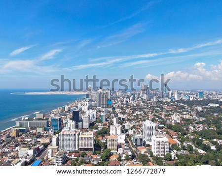 Sunny day over Colombo city