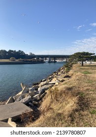 Sunny Day At Rudee Inlet In Virginia Beach