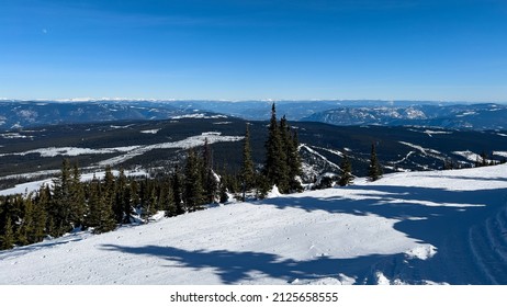 Sunny Day In Sun Peaks Ski Resort