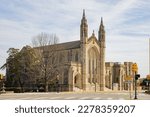 Sunny exterior view of the First Methodist Church at Tulsa, Oklahoma