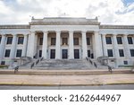 Sunny exterior view of the Scottish Rite Masonic Temple at Guthrie, Oklahoma