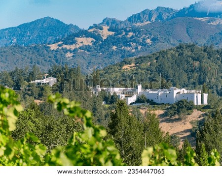 Sunny exterior view of Sterling Vineyards at San Francisco, California