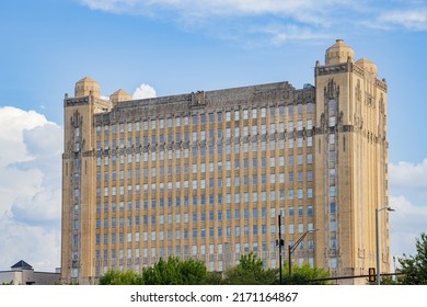 Sunny Exterior View Of The Texas And Pacific Station At Fort Worth, Texas