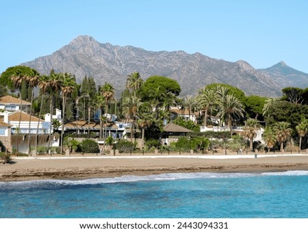 Sunny Marbella on a summer day by the beach. 