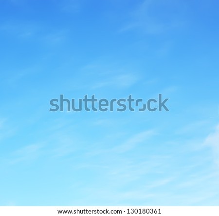 Sunny sky with fluffy clouds