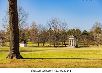 Sunny View Of The Kisok At MacArthur Park, Little Rock, Arkansas