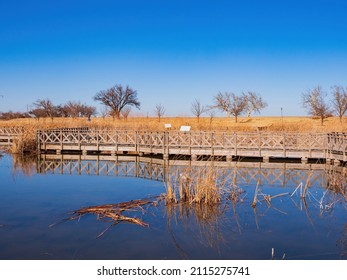 Sunny View Of The Landscape In Route 66 Park At Oklahoma