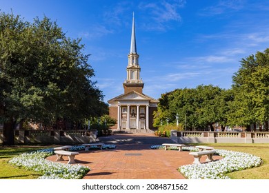 Sunny View Of The Perkins Chapel In Southern Methodist University At Dallas, Texas