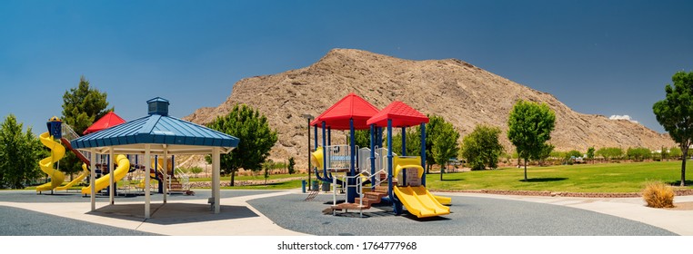 Sunny View Of The Playground At Lone Mountain, Las Vegas, Nevada