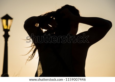 Similar – Image, Stock Photo Ray of Light Human being