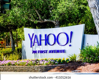 Sunnyvale, CA - Apr. 23, 2016: Yahoo Inc. Headquarters. Yahoo Inc. is a multinational technology company that is globally known for its Web portal, search engine Yahoo! Search, and related services.