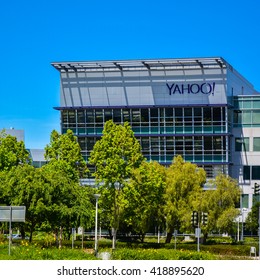 Sunnyvale, CA - Apr. 23, 2016: Yahoo Inc. Bldg. Yahoo Inc. is an American multinational technology company that is globally known for its Web portal, search engine Yahoo! Search, and related services.