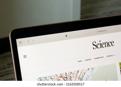 Sunnyvale, CA, USA - May 2, 2022: Homepage Of Science.org Is Seen On A MacBook. Science Magazine Is The Peer-reviewed Academic Journal Of The American Association For The Advancement Of Science.