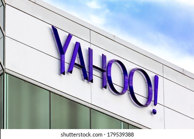 SUNNYVALE, CA/USA - MARCH 1, 2014:  Yahoo Corporate Headquarters Sign. Yahoo is a multinational Internet corporation globally known for its Web portal, search engine Yahoo Search, and related services