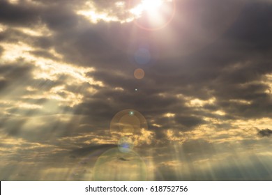Sunrays from a stormy sky