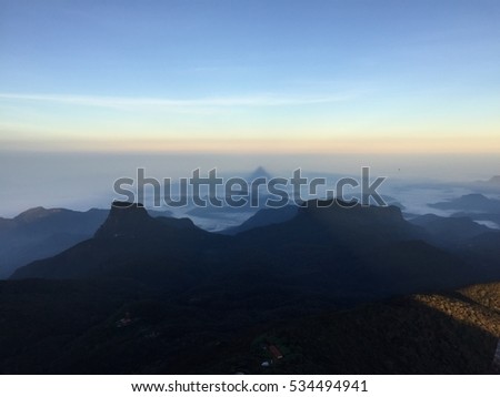 Sunrise above the clouds