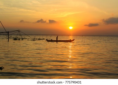 Sunrise Above Lake Vembanad, Allepey, Kerala