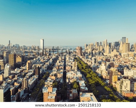 Similar – Image, Stock Photo Manhattan Bridge with clear blue skies in New York