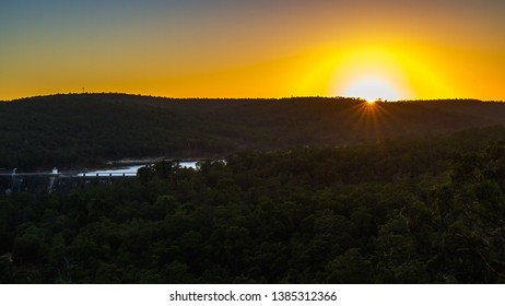 Sunrise Above Mundaring Weir Lake