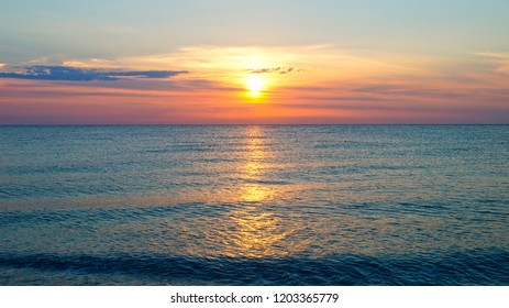 sunrise above the sea