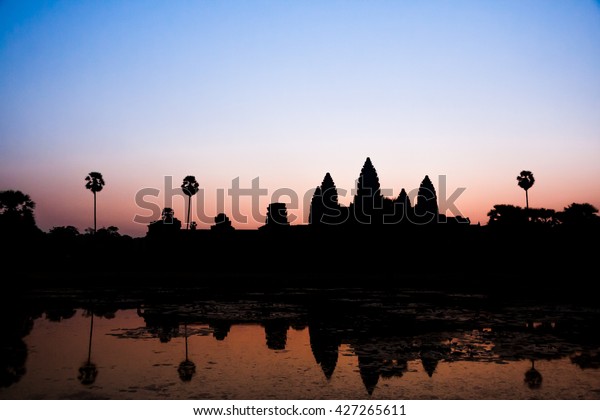 Sunrise Angkor Wat Seven Wonders World Stock Photo Edit Now 427265611