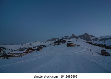 Sunrise Around Urner Alps In Switzerland.