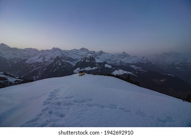 Sunrise Around Urner Alps In Switzerland.