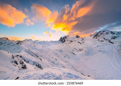 Sunrise Behind Monte Rosa