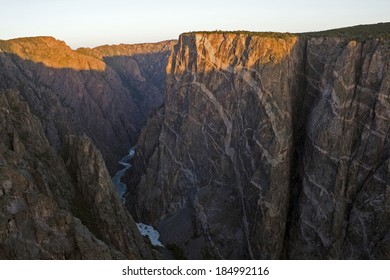 Sunrise In Black Canyon Of The Gunnison, Colorado.