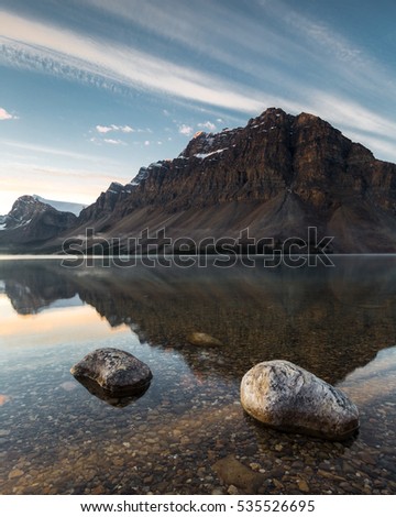 Similar – Bow Lake in Banff National Park, Canada