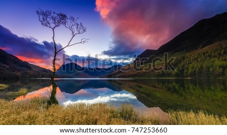 Sunrise at Buttermere in the Lake District, Cumbria, England