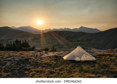 Sunrise At Camp In The Holy Cross Wilderness, Colorado