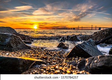 Sunrise At The Chesapeake Bay Bridge Annapolis Maryland