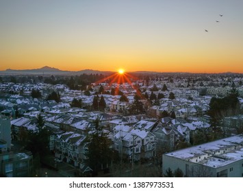 Sunrise At City Of Richmond Bc Canada