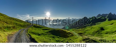 Sunrise at Col d'Aubisque in the French Pyrenees Europe