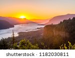 Sunrise at Columbia River Gorge, Oregon-USA
