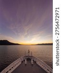 Sunrise - Crusing the Beagle Channel between Chile and Argentina