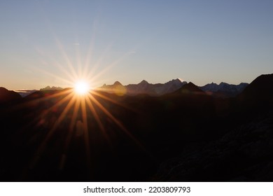 sunrise with Eiger Mönch and Jungfrau seen from Diemtigtal
